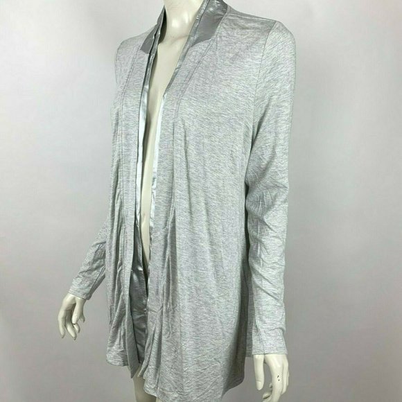 Lysse Canyon Drape Cardigan Open Front Wrap Silver - Picture 4 of 11